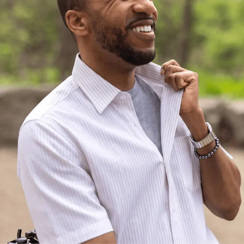 Joe & Bella Men's Short-Sleeve Magnetic Button Shirt