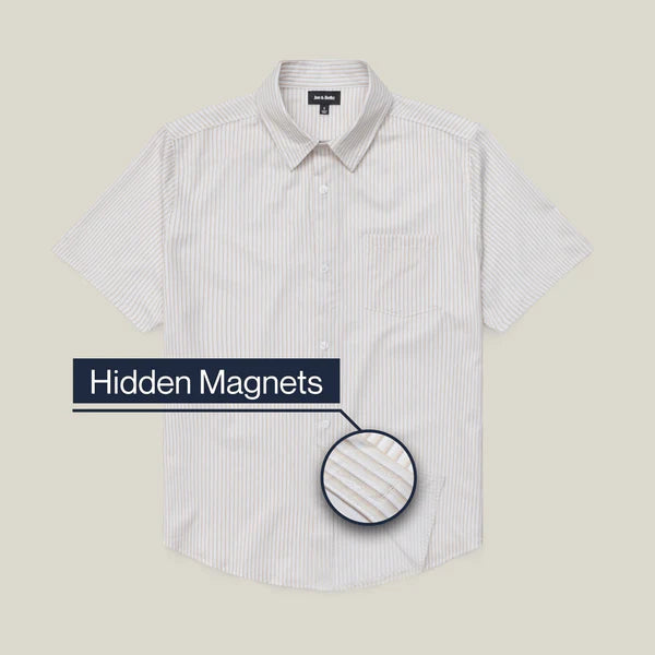 Joe & Bella Men's Short-Sleeve Magnetic Button Shirt